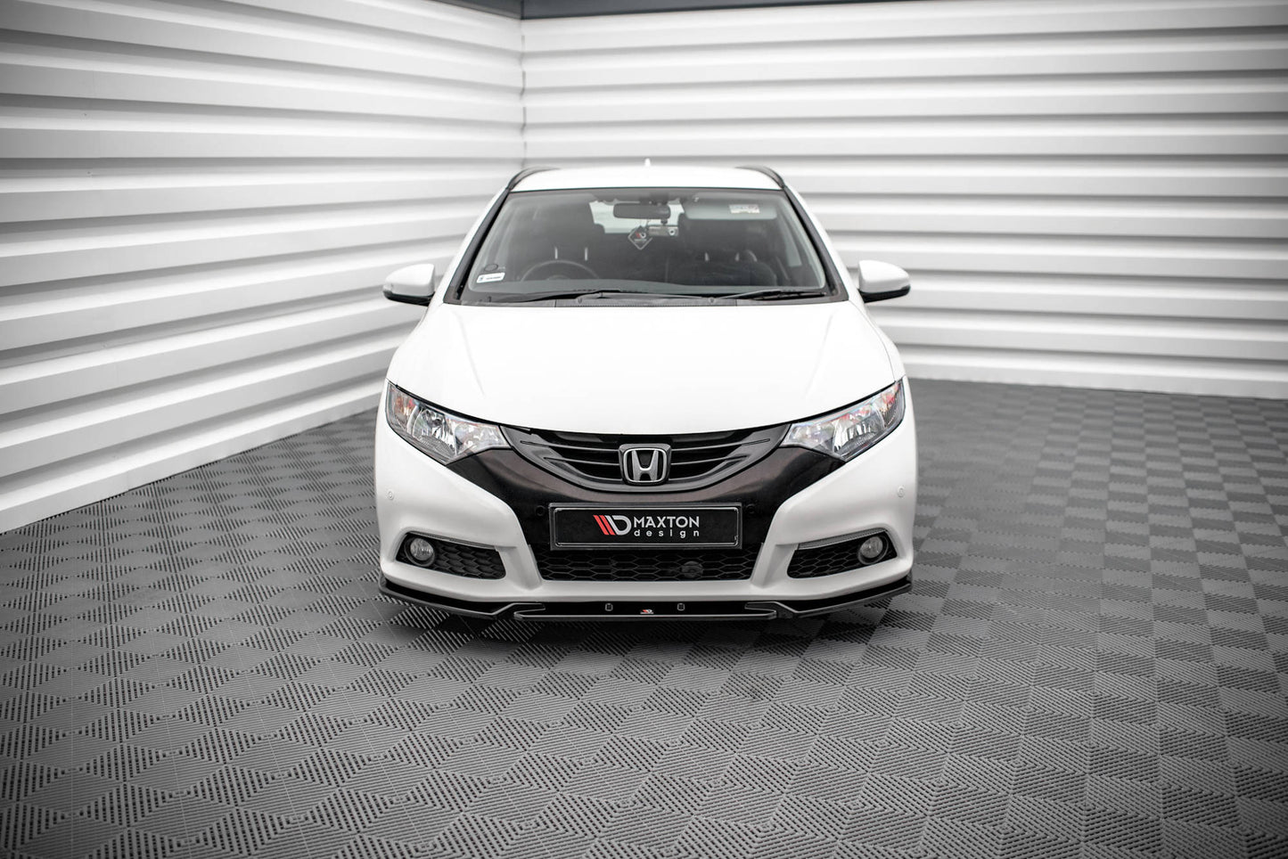 Front Ansatz V.2 für Honda Civic Mk9 schwarz Hochglanz