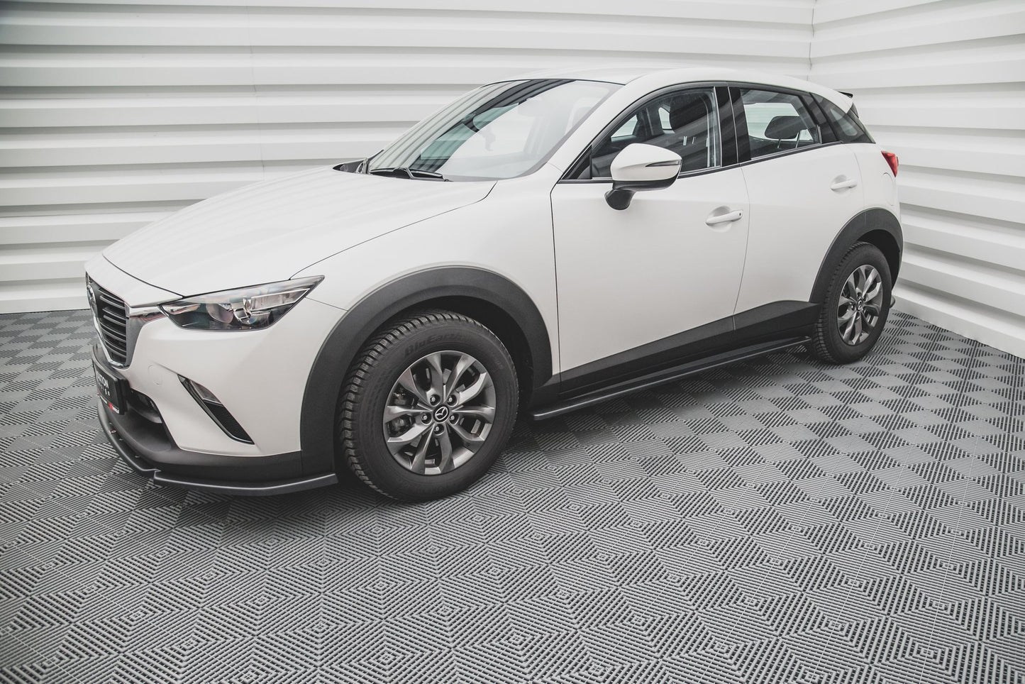 Seitenschweller Ansatz für Mazda CX-3 schwarz Hochglanz