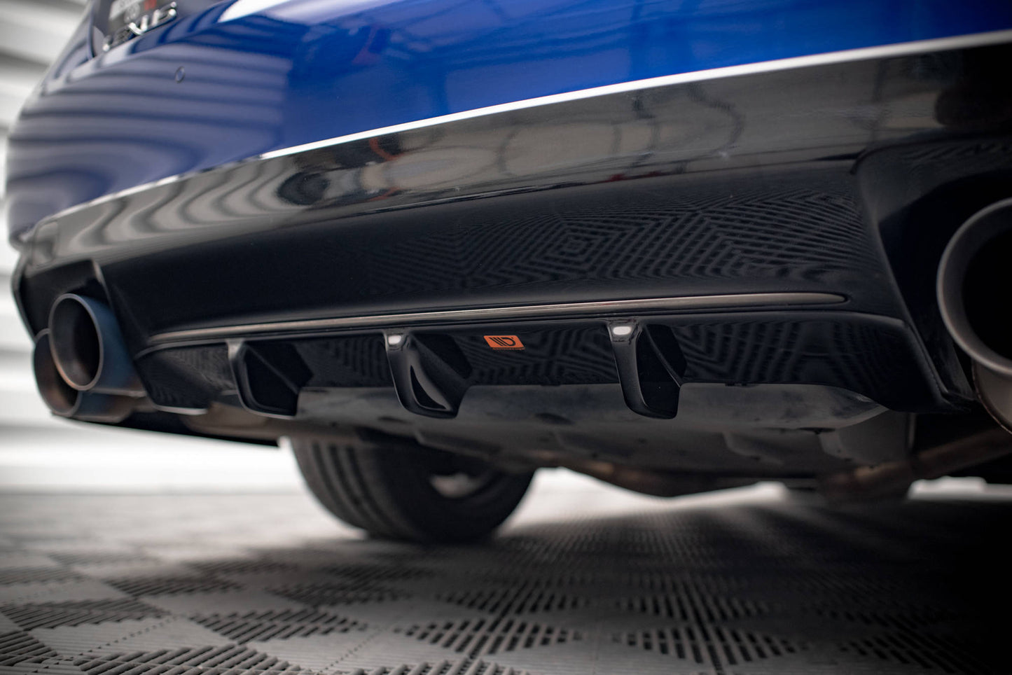 Diffusor Heck Ansatz für Lexus GS F Mk4 Facelift Carbon Look