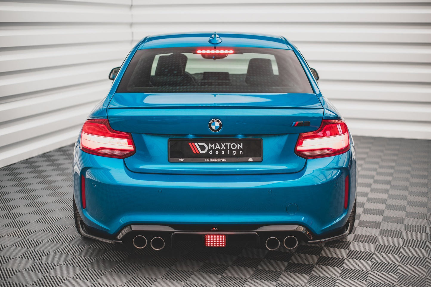 Diffusor Heck Ansatz für BMW M2 F87 schwarz Hochglanz