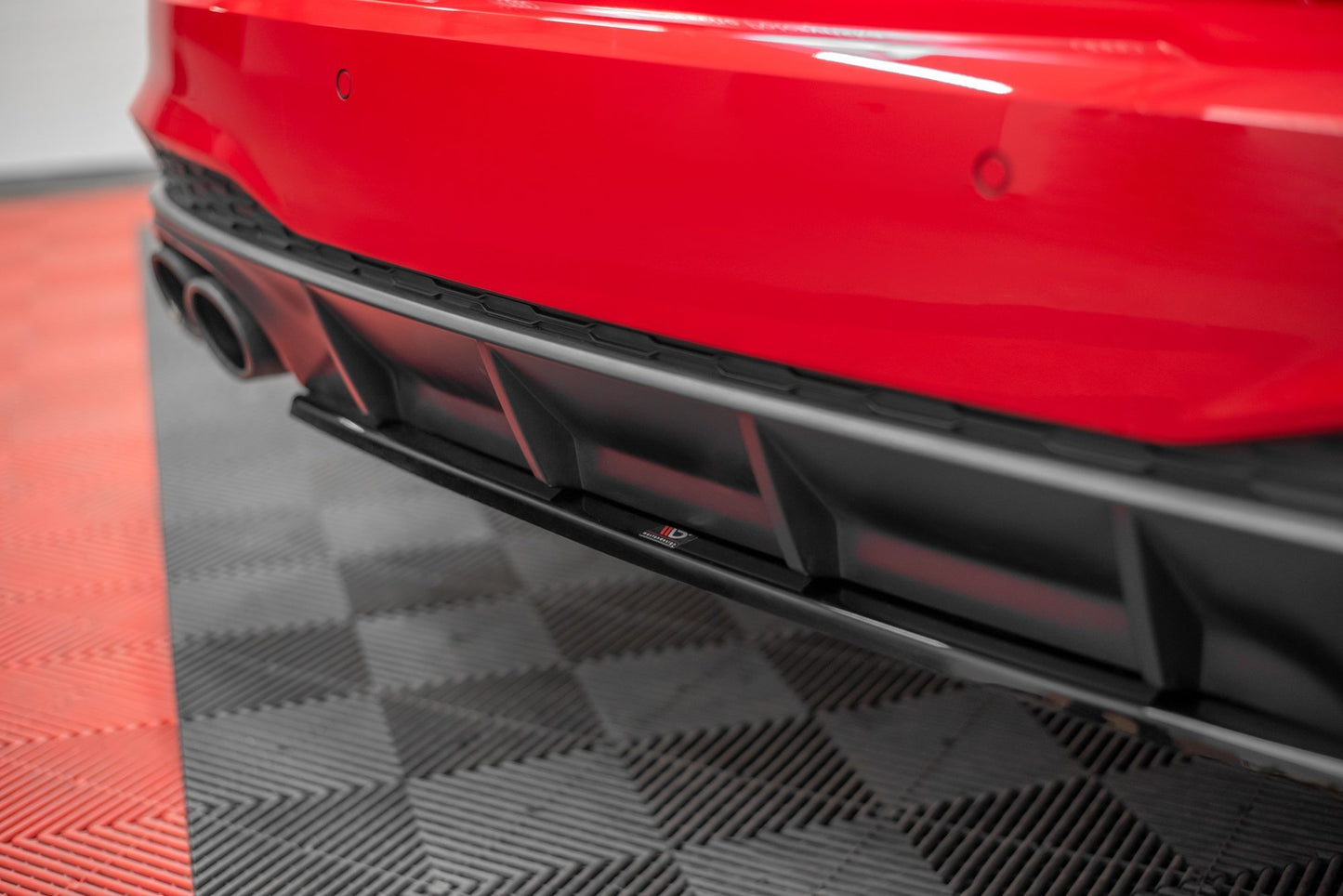 Heckansatz Audi S7 C8 schwarz Hochglanz