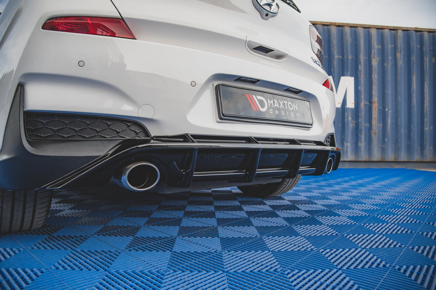 Diffusor Heck Ansatz V.3 für Hyundai I30 N Mk3 Hatchback schwarz Hochglanz