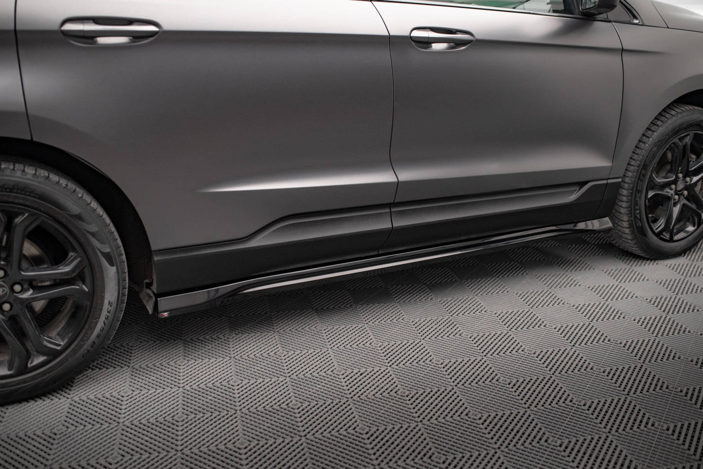 Seitenschweller Ansatz für Ford Edge Mk2 schwarz Hochglanz