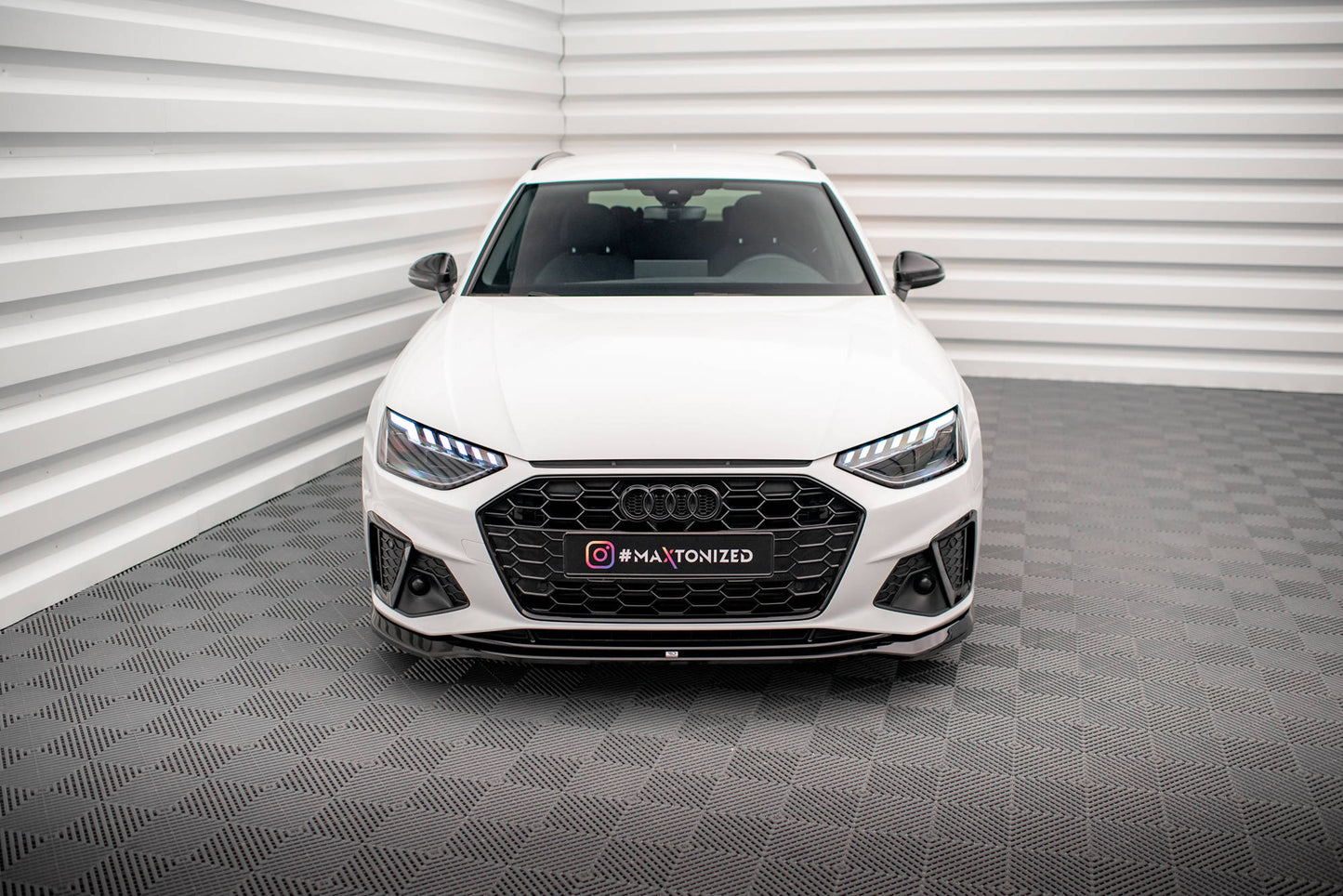 Front Ansatz V.2 für Audi A4 S-Line / S4 B9 Facelift schwarz Hochglanz