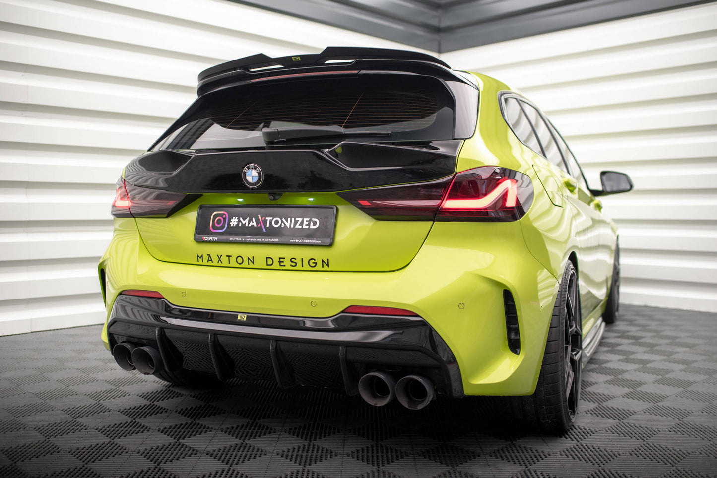 Diffusor Heck Ansatz V.3 für + Milltek Sport Auspuffverlängerung BMW 1er M135i / 128ti F40