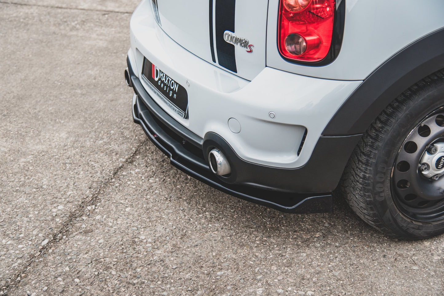 Heckansatz Mini Countryman Mk1 JCW schwarz Hochglanz