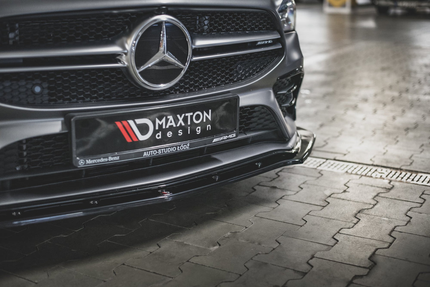 Front Ansatz V.2 für Mercedes-AMG CLA 35 Aero C118 schwarz Hochglanz