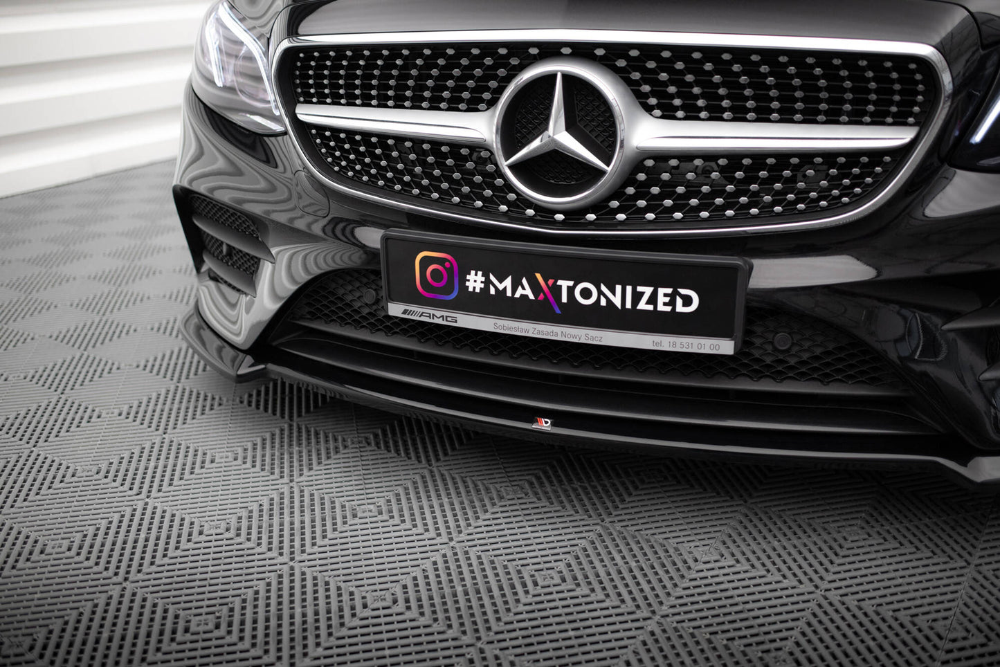 Front Ansatz V.2 für Mercedes-Benz E-Klasse W213 Coupe (C238) / Cabriolet (A238) AMG-Line / 53 AMG schwarz Hochglanz