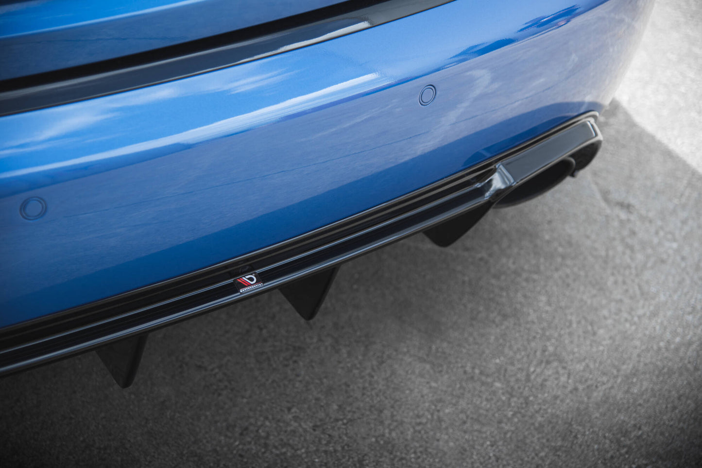 Diffusor Heck Ansatz für Audi RS4 B7 schwarz Hochglanz