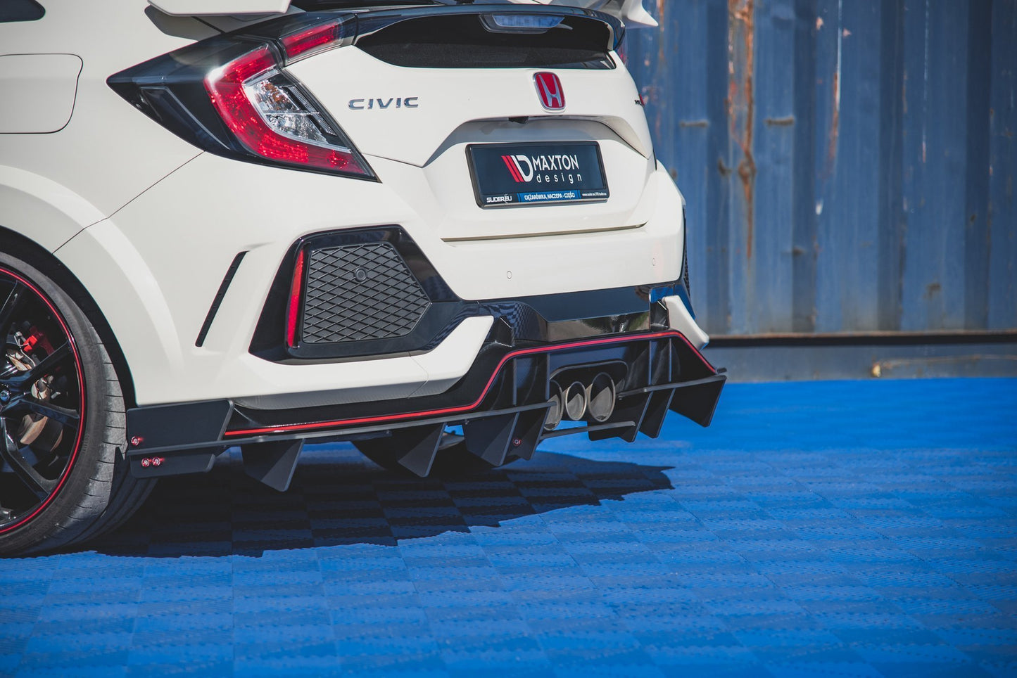 Robuste Racing Diffusor Heck Ansatz für Honda Civic X Type R
