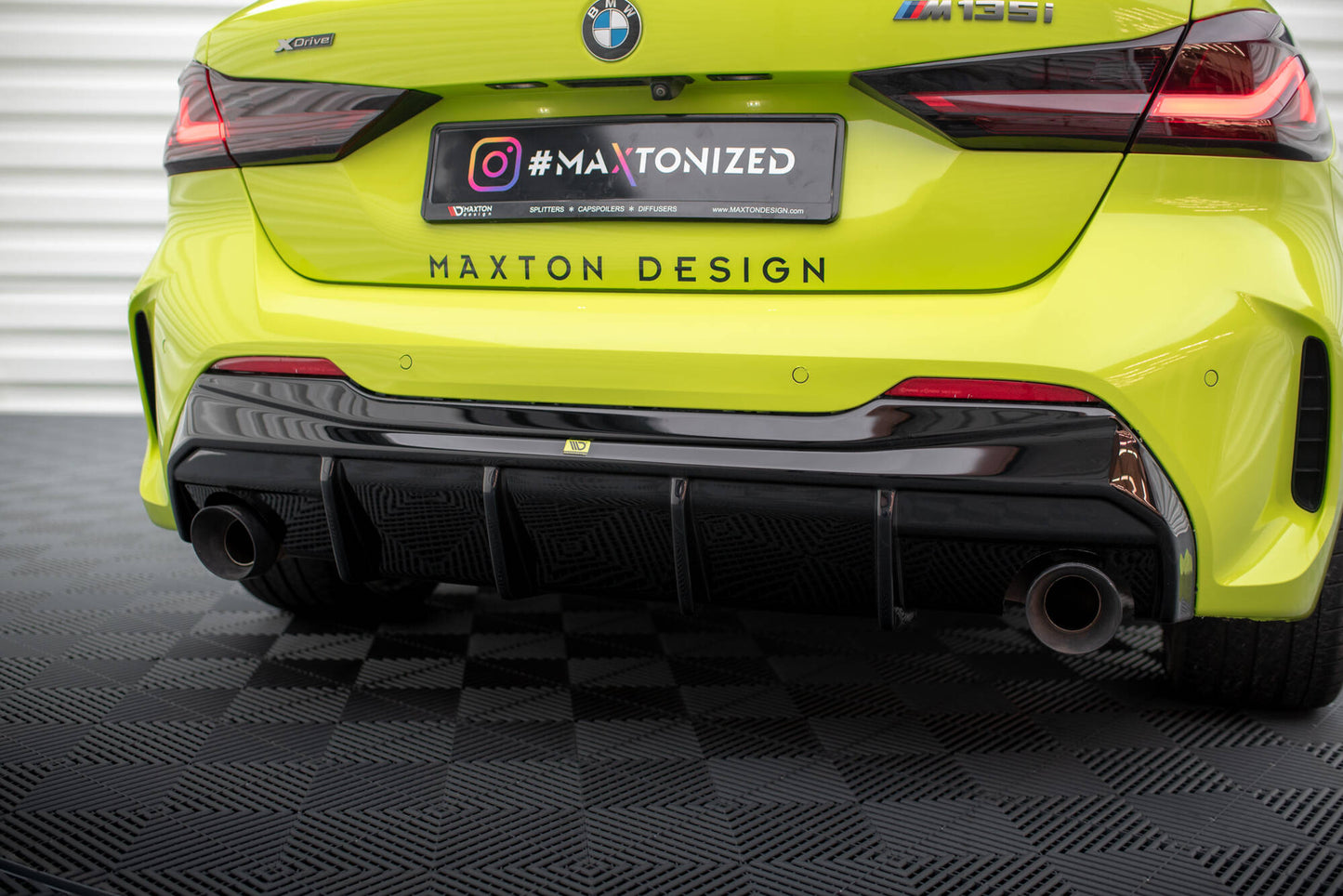 Diffusor Heck Ansatz V.3 für BMW 1er F40 M-Paket/ M135i / 128ti (Einzelauspuff li. re.)