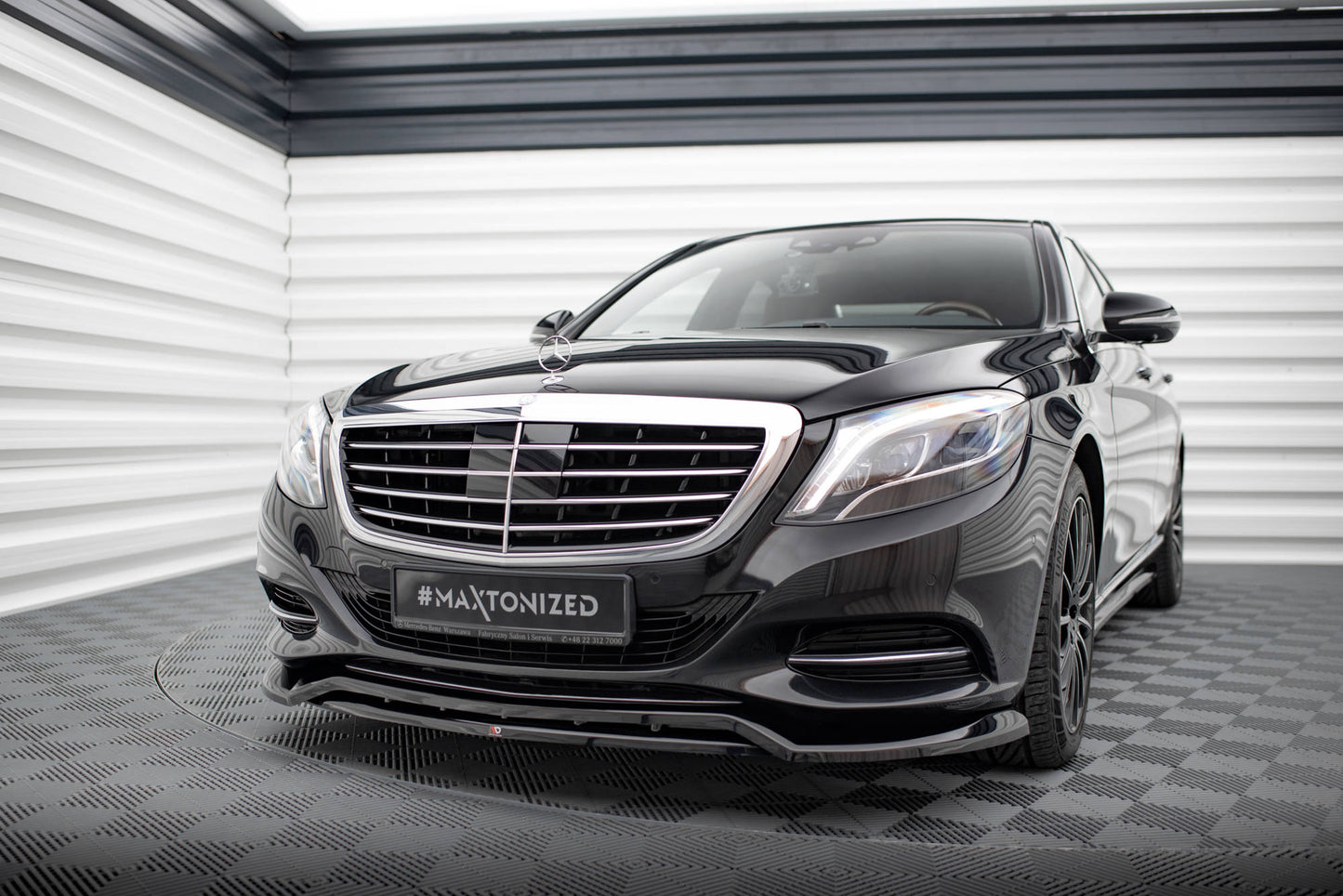 Front Ansatz V.2 für Mercedes-Benz S W222 schwarz Hochglanz