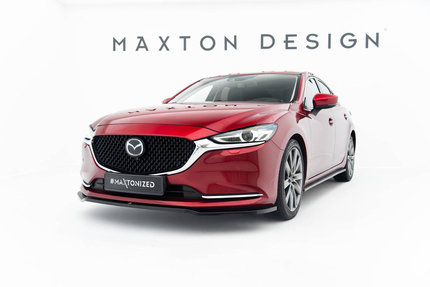 Front Ansatz V.1 für Mazda 6 Mk3 Facelift schwarz Hochglanz