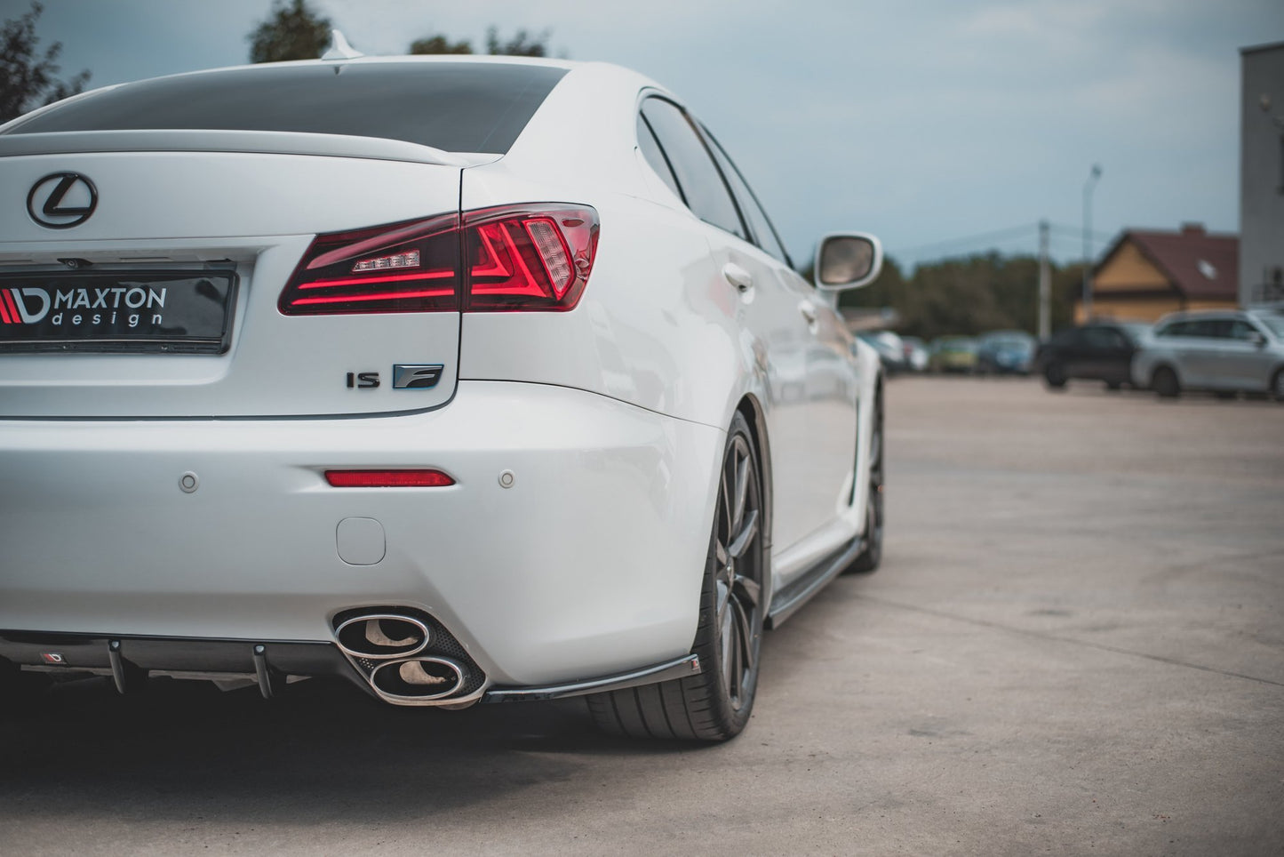 Heck Ansatz Flaps Diffusor für Lexus IS F Mk2 schwarz matt