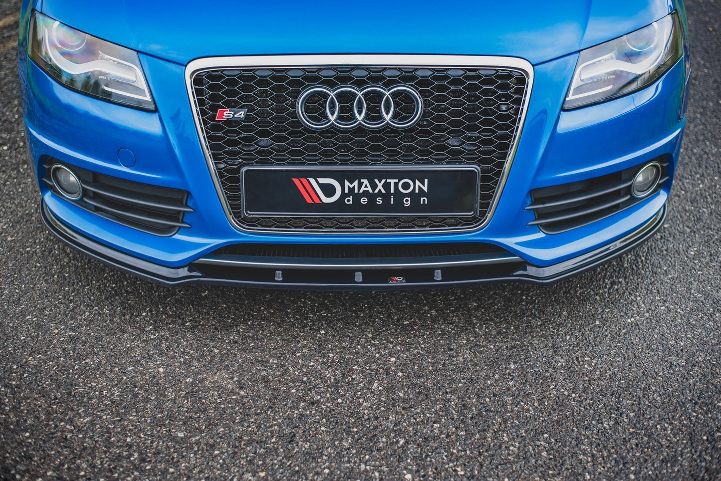 Front Ansatz V.1 für Audi S4 / A4 S-Line B8 schwarz Hochglanz