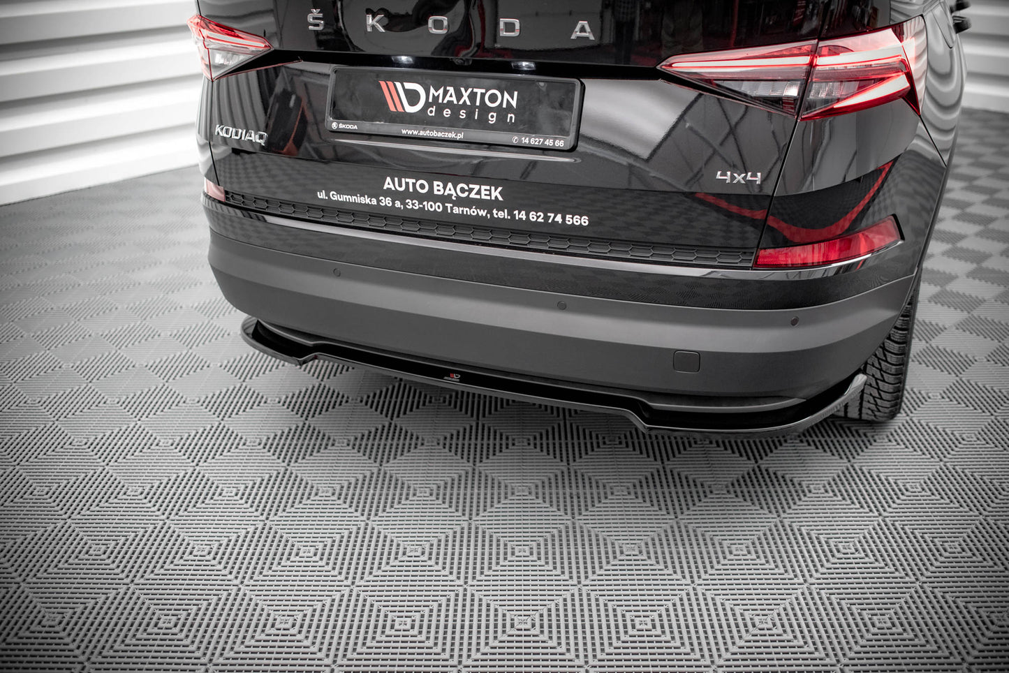 Heckansatz Skoda Kodiaq Mk1 Facelift schwarz Hochglanz