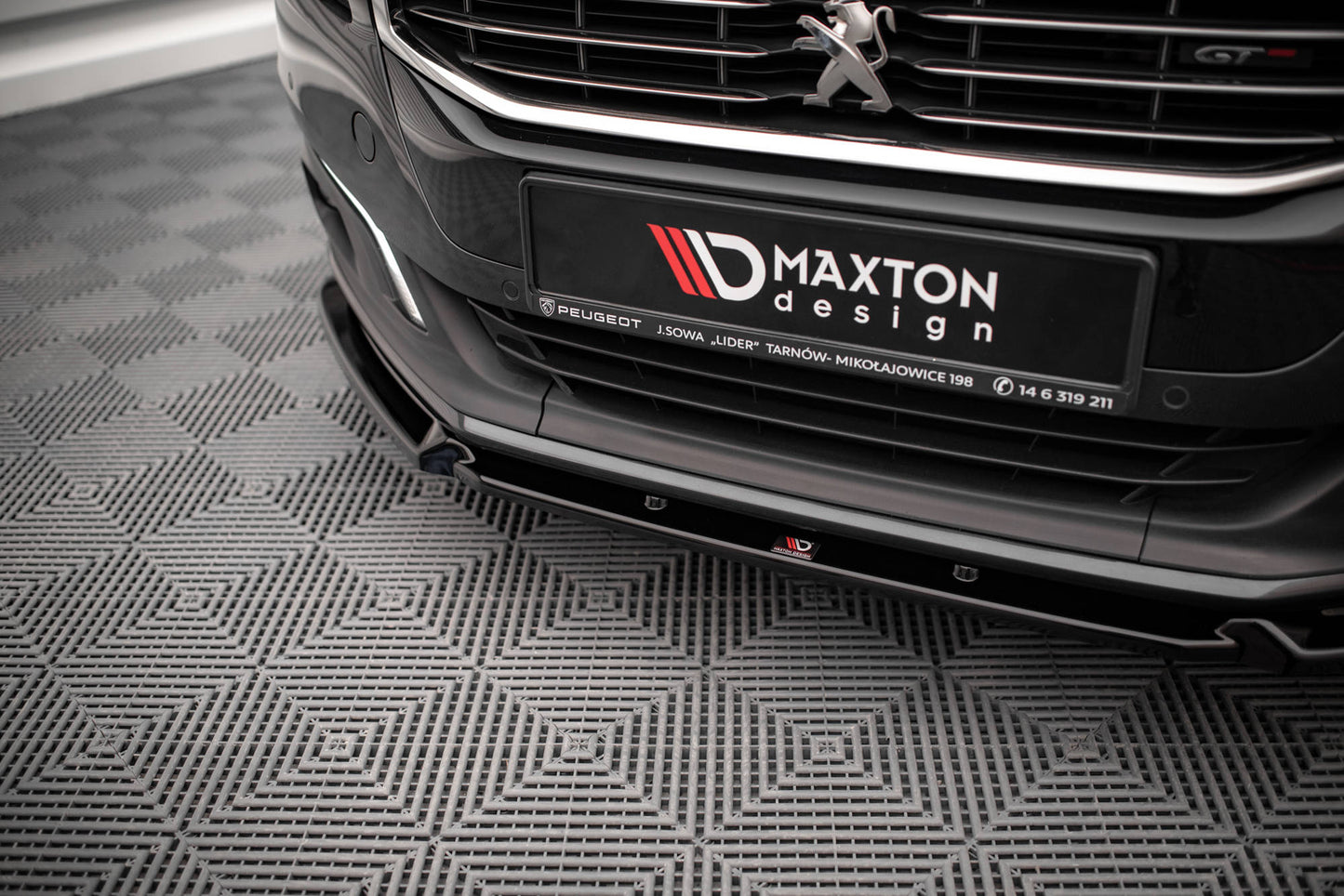Front Ansatz V.1 für Peugeot 508 GT Mk1 Facelift schwarz matt