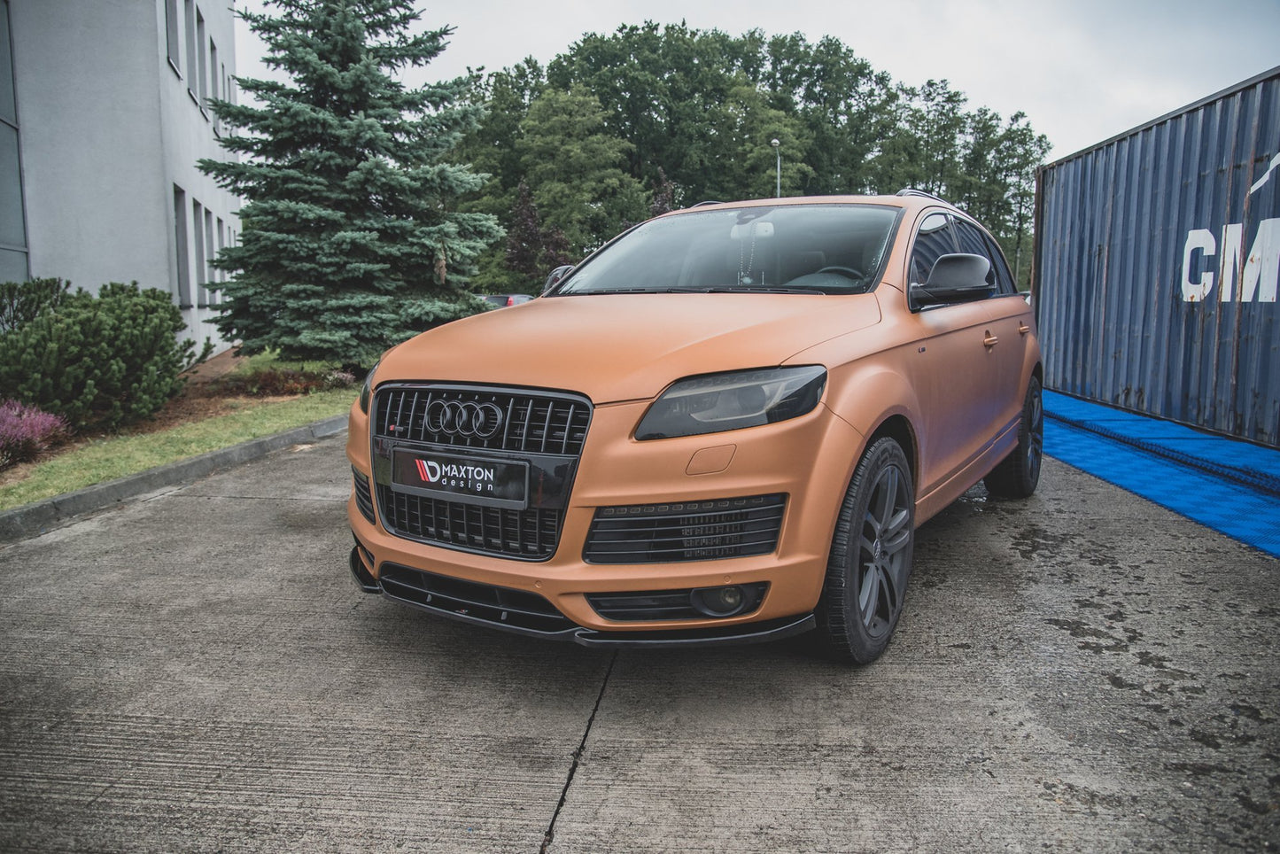 Front Ansatz für Audi Q7 S-Line Mk.1 schwarz Hochglanz