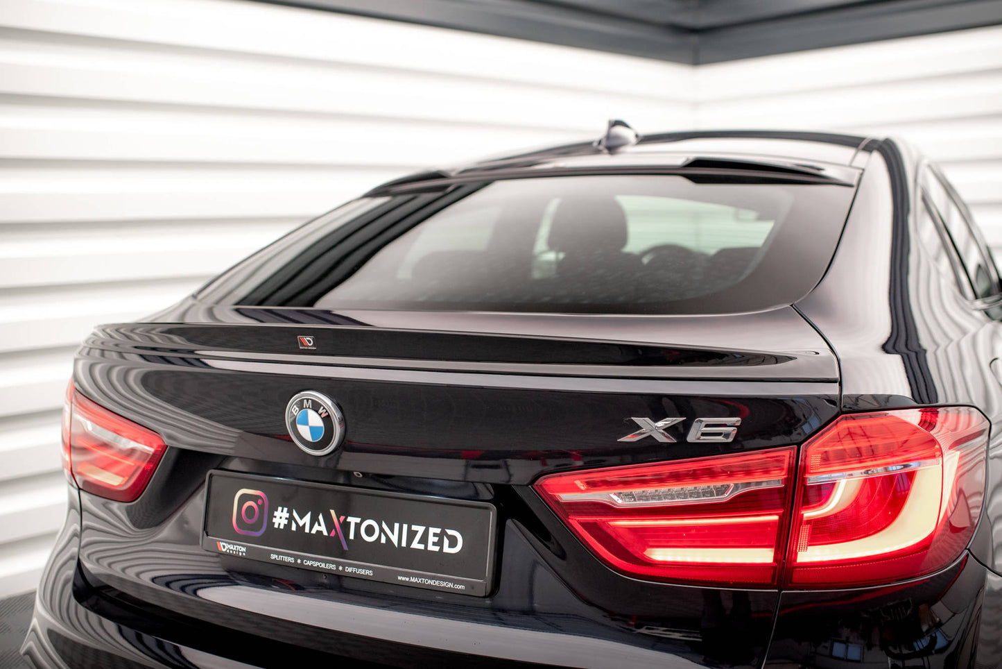 3D Spoiler CAP V.2 für BMW X6 F16 M-Paket / X6 M F86 schwarz Hochglanz