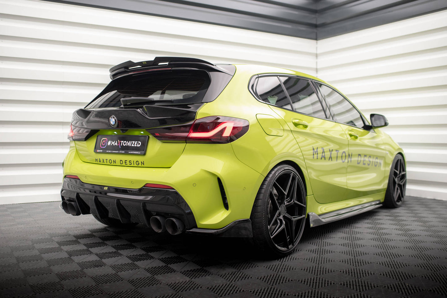 Diffusor Heck Ansatz V.3 für + Milltek Sport Auspuffverlängerung BMW 1er M135i / 128ti F40