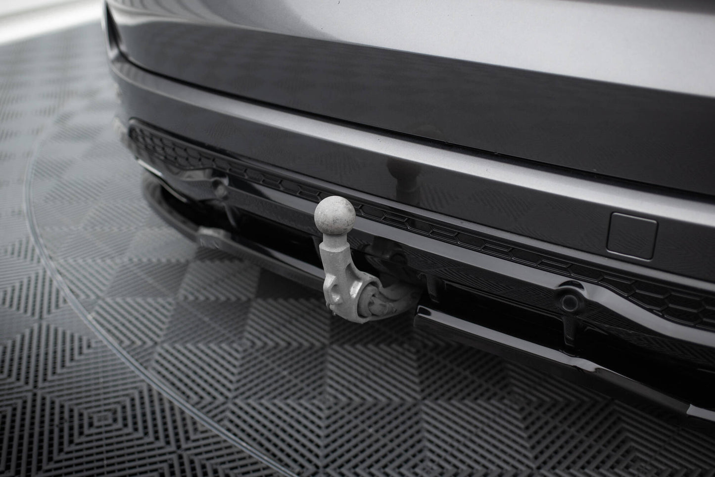 Mittlerer Cup Diffusor DTM Look Heck Ansatz für Ford S-Max ST-Line Mk2 schwarz Hochglanz