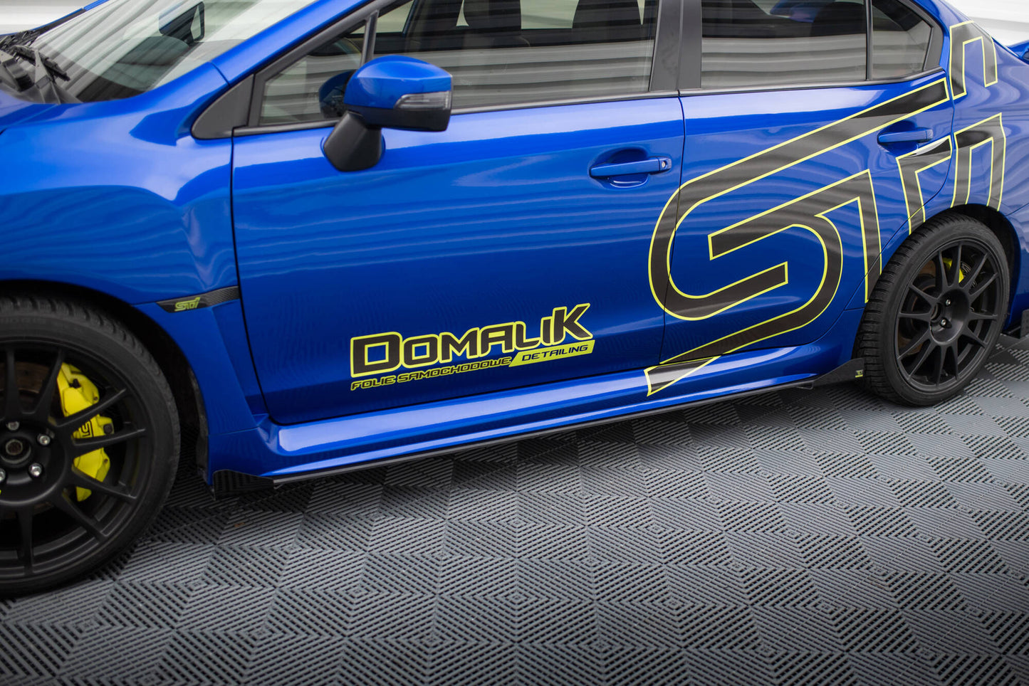 Seitenschweller Flaps für Subaru WRX STI Mk1 schwarz Hochglanz