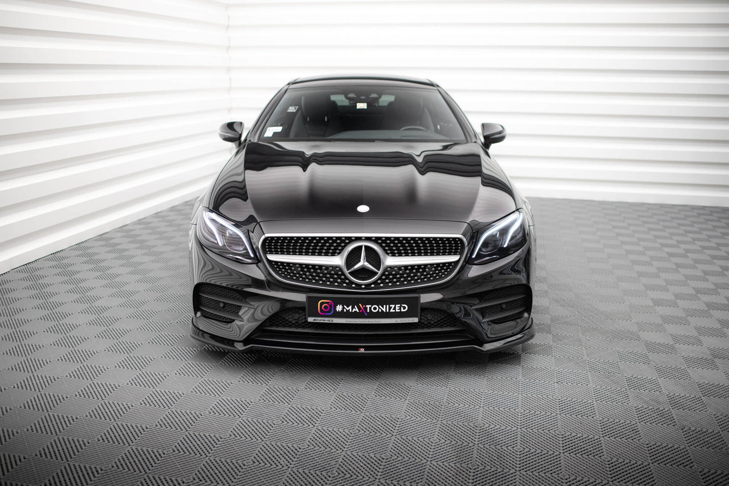 Front Ansatz V.2 für Mercedes-Benz E-Klasse W213 Coupe (C238) / Cabriolet (A238) AMG-Line / 53 AMG schwarz Hochglanz