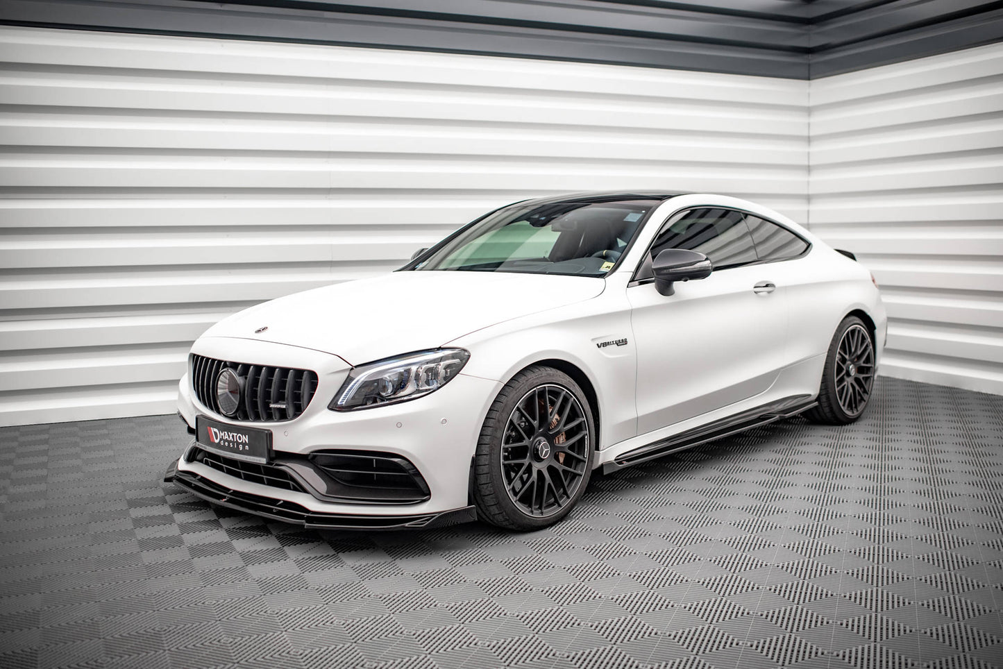 Seitenschweller Ansatz V.2 für Mercedes-AMG C 63 AMG Coupe C205 Facelift schwarz Hochglanz