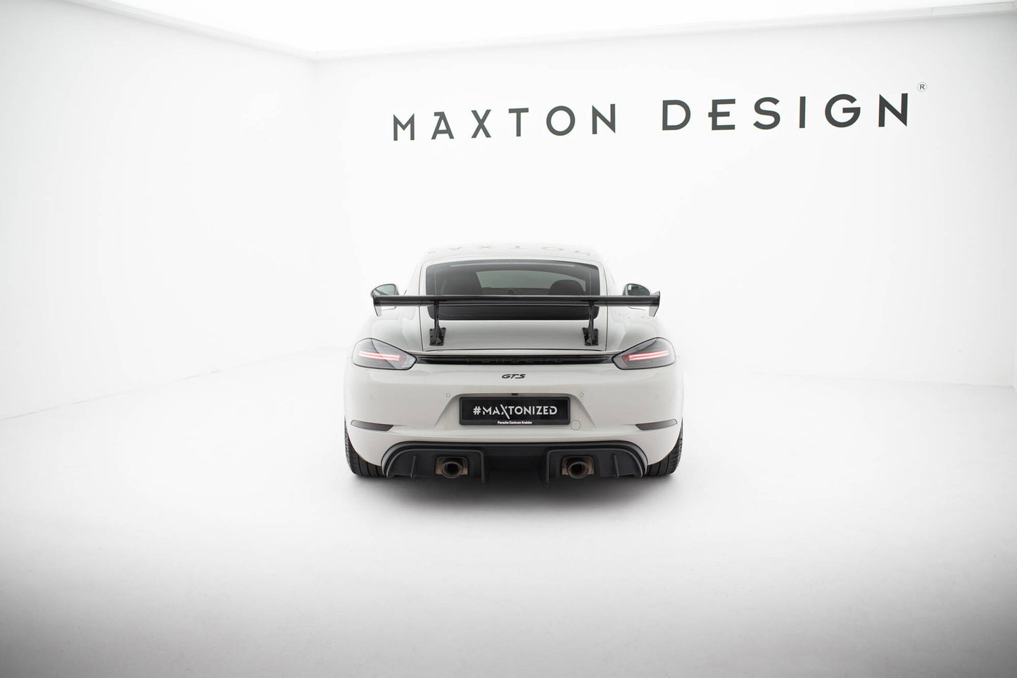 Carbon Spoiler With Internal Brackets Uprights V.1 Porsche 718 Cayman 982c