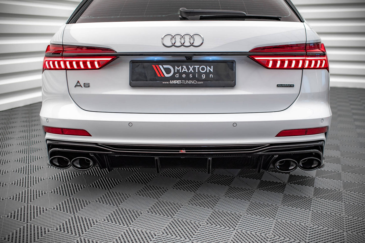 Diffusor Heck Ansatz + Endrohre für Audi A6 S-Line / S6 C8 / C8 Facelift