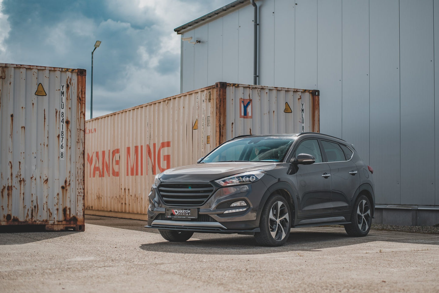 Front Ansatz für Hyundai Tucson Mk3 schwarz Hochglanz