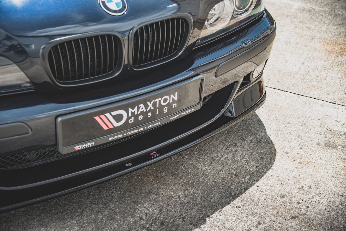 Front Ansatz für Seite + Front Ansatz für BMW M5 / 5 M-Paket E39 schwarz Hochglanz