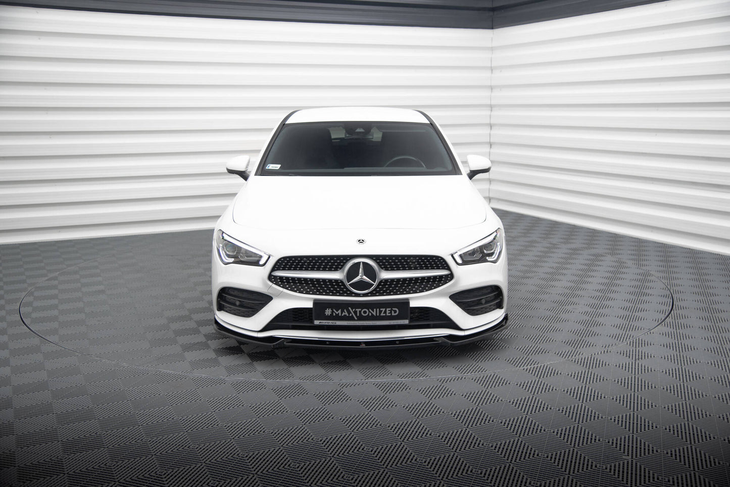 Front Ansatz V.2 für Mercedes-Benz CLA A35 AMG / AMG-Line C118 schwarz Hochglanz