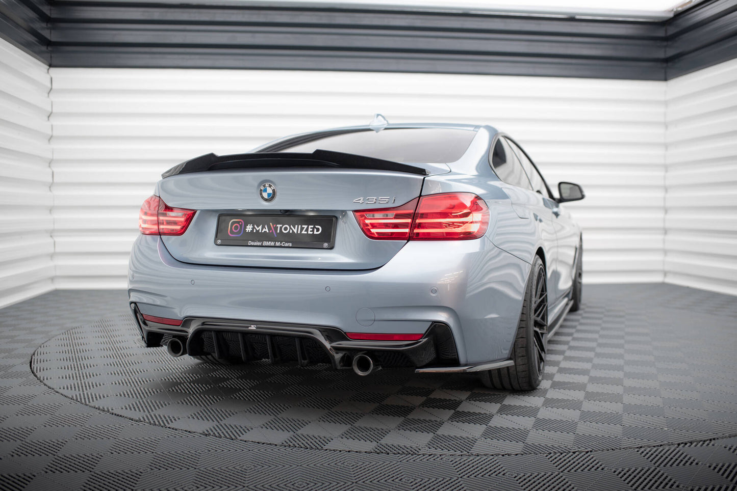 Diffusor Heck Ansatz für BMW 4er Coupe / Gran Coupe / Cabrio M-Paket F32 / F36 / F33 (Einzelauspuff li. re.)