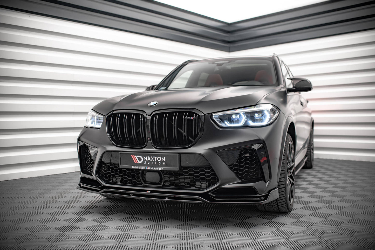 Front Ansatz V.3 für BMW X5M F95 schwarz Hochglanz