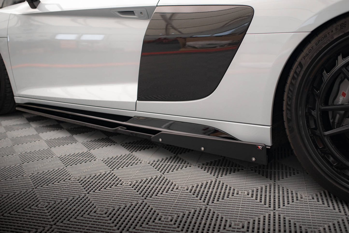 Seitenschweller Ansatz V.2 für + Flaps für Audi R8 Mk2 Facelift