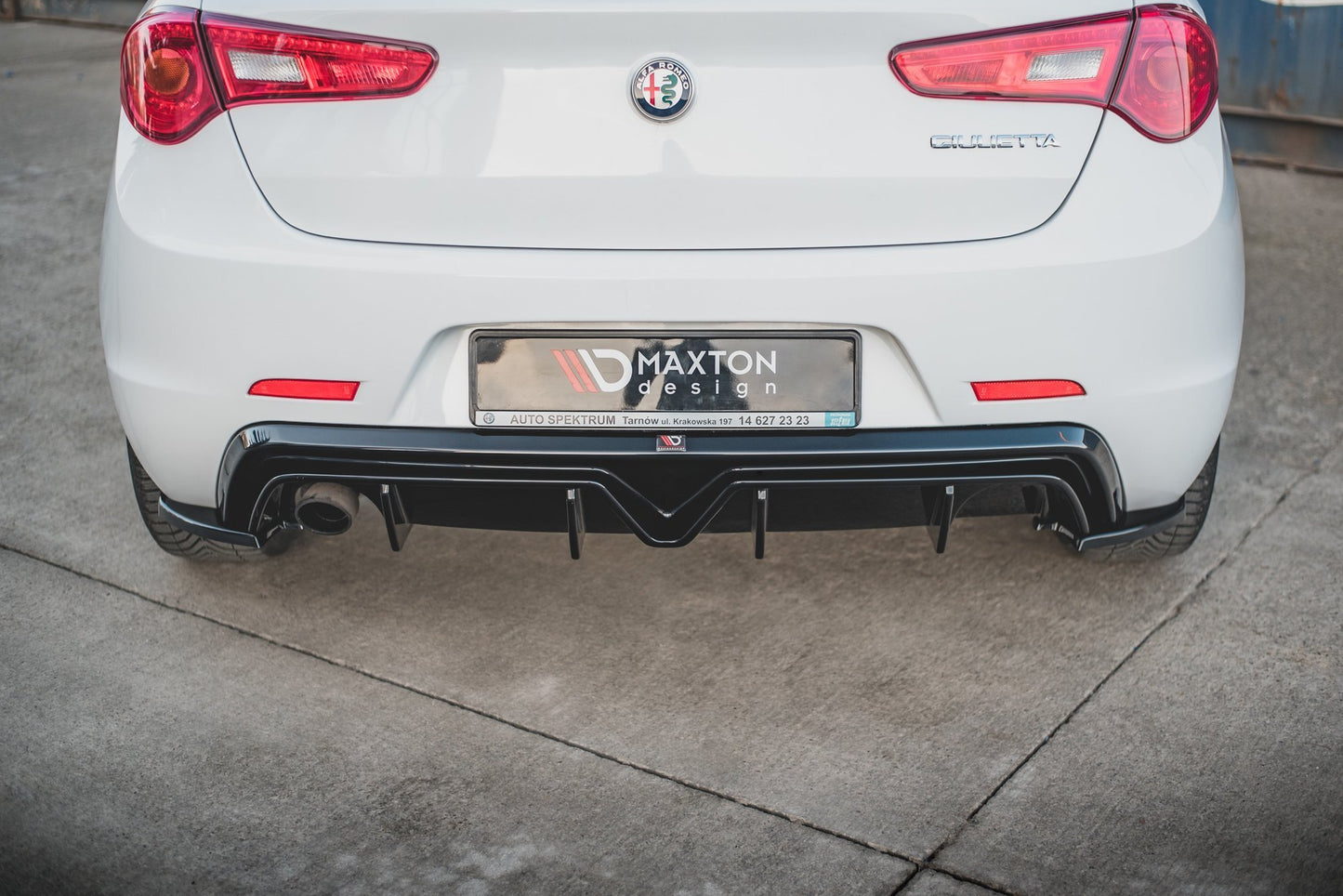Diffusor Heck Ansatz für Alfa Romeo Giulietta (Einzelauspuff li.)