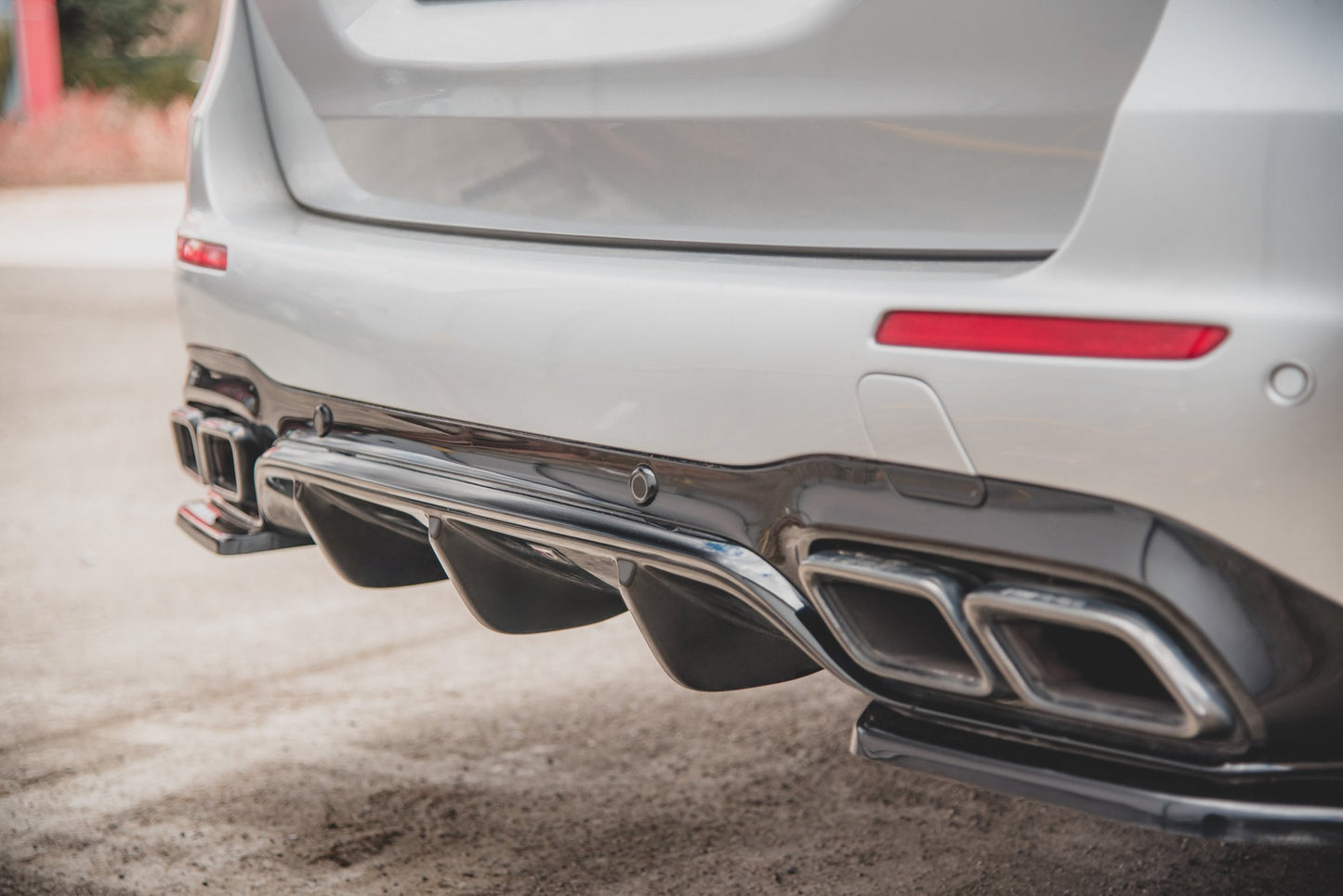Diffusor Heck Ansatz für Mercedes-Benz E63 AMG Kombi/Limousine S213/W213 schwarz Hochglanz