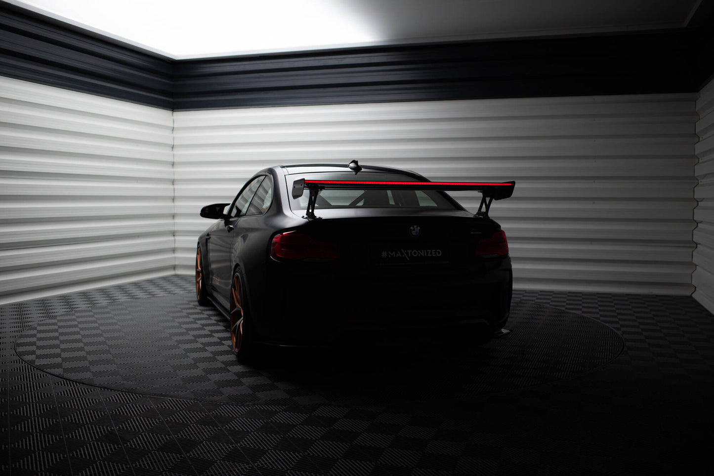 Carbon Spoiler With External Brackets Uprights + LED BMW M2 F87 / 2 / 2 M-Paket F22