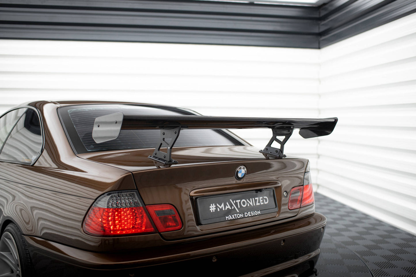 Carbon Spoiler With Internal Brackets Uprights BMW 3er Coupe E46