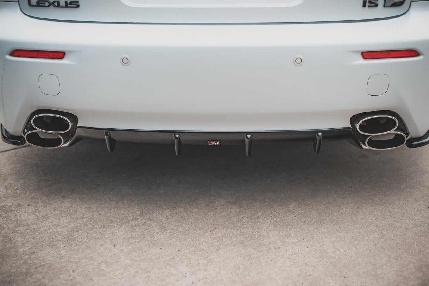 Diffusor Heck Ansatz für Lexus IS F Mk2 schwarz Hochglanz