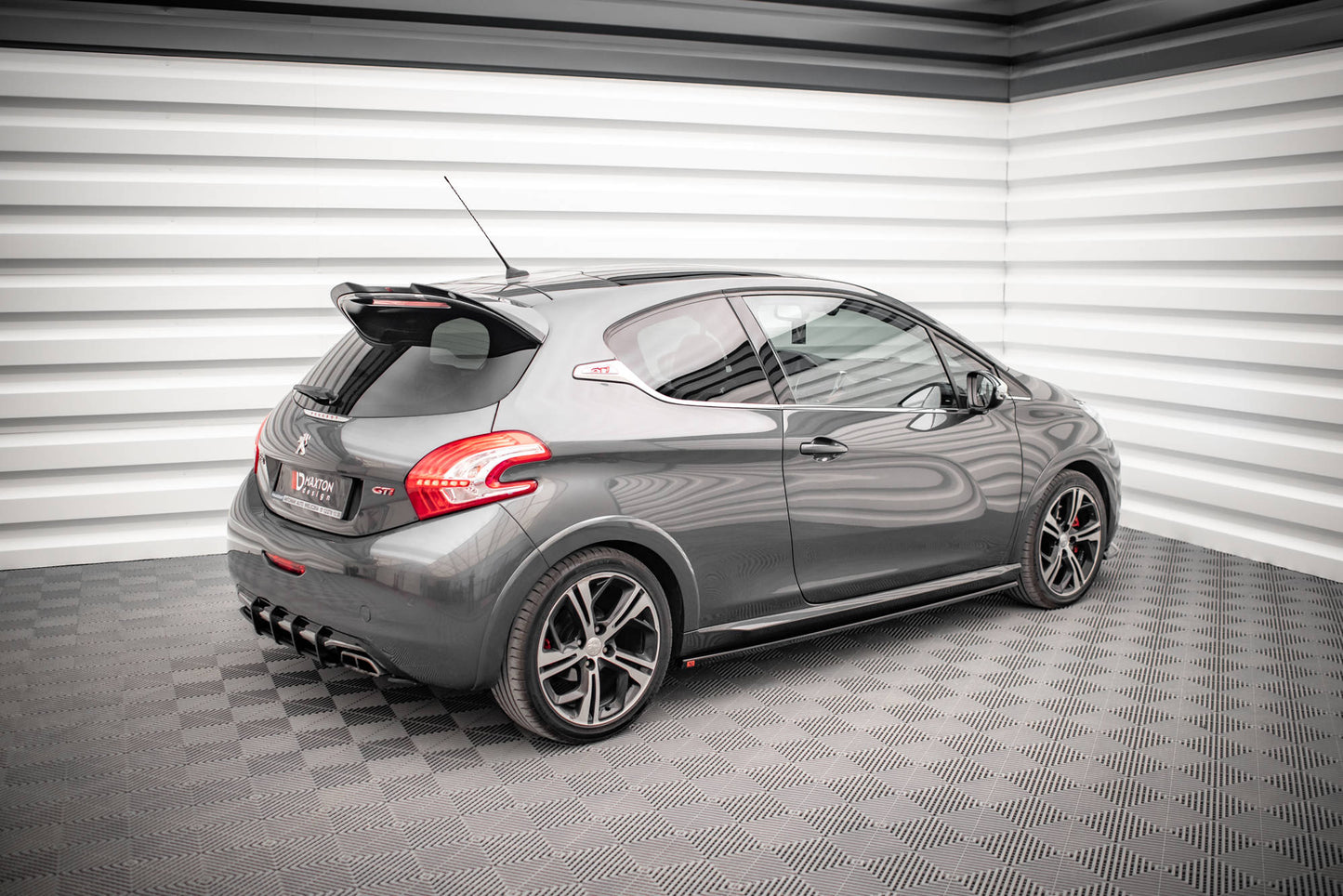 Seitenschweller Ansatz für Peugeot 208 GTi Mk1 schwarz Hochglanz