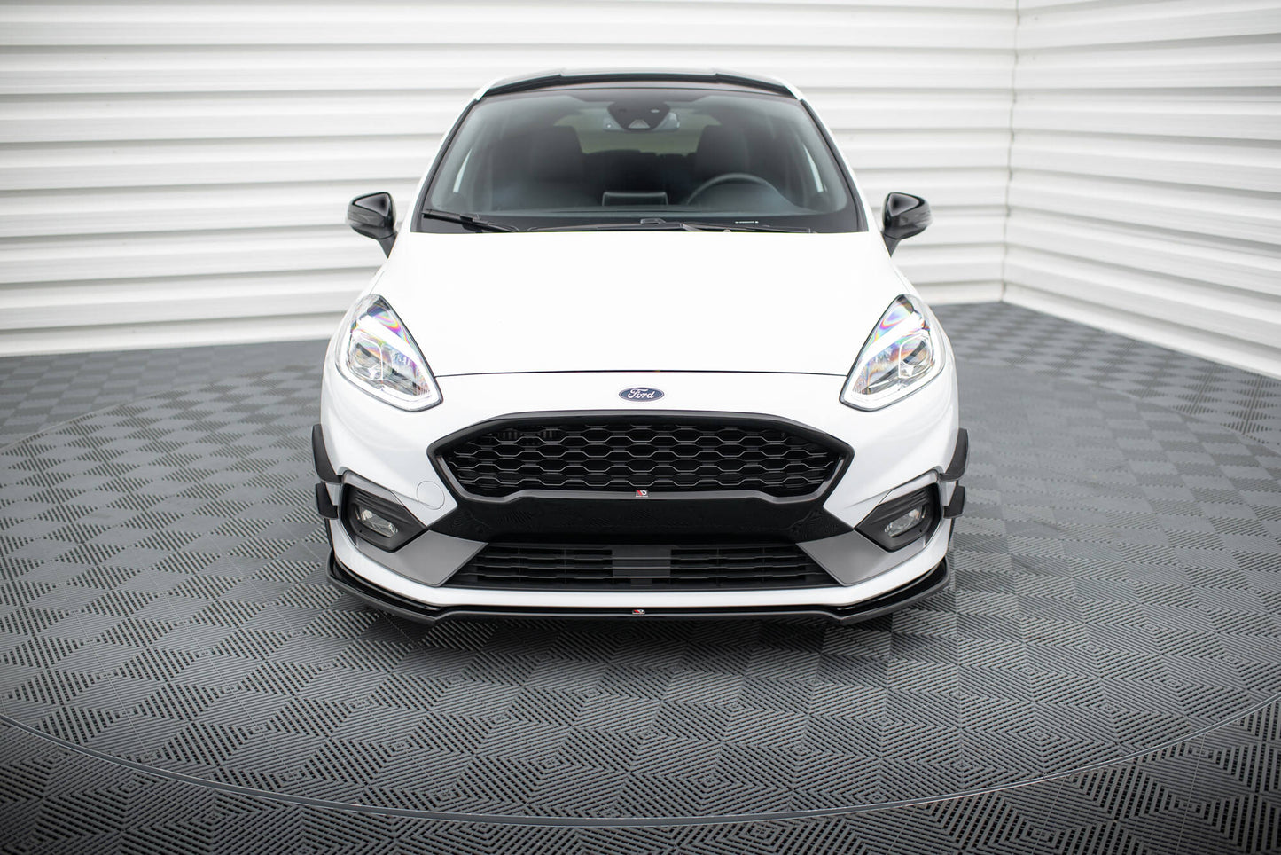 Front Ansatz V.1 für Ford Fiesta Mk8 ST / ST-Line schwarz Hochglanz