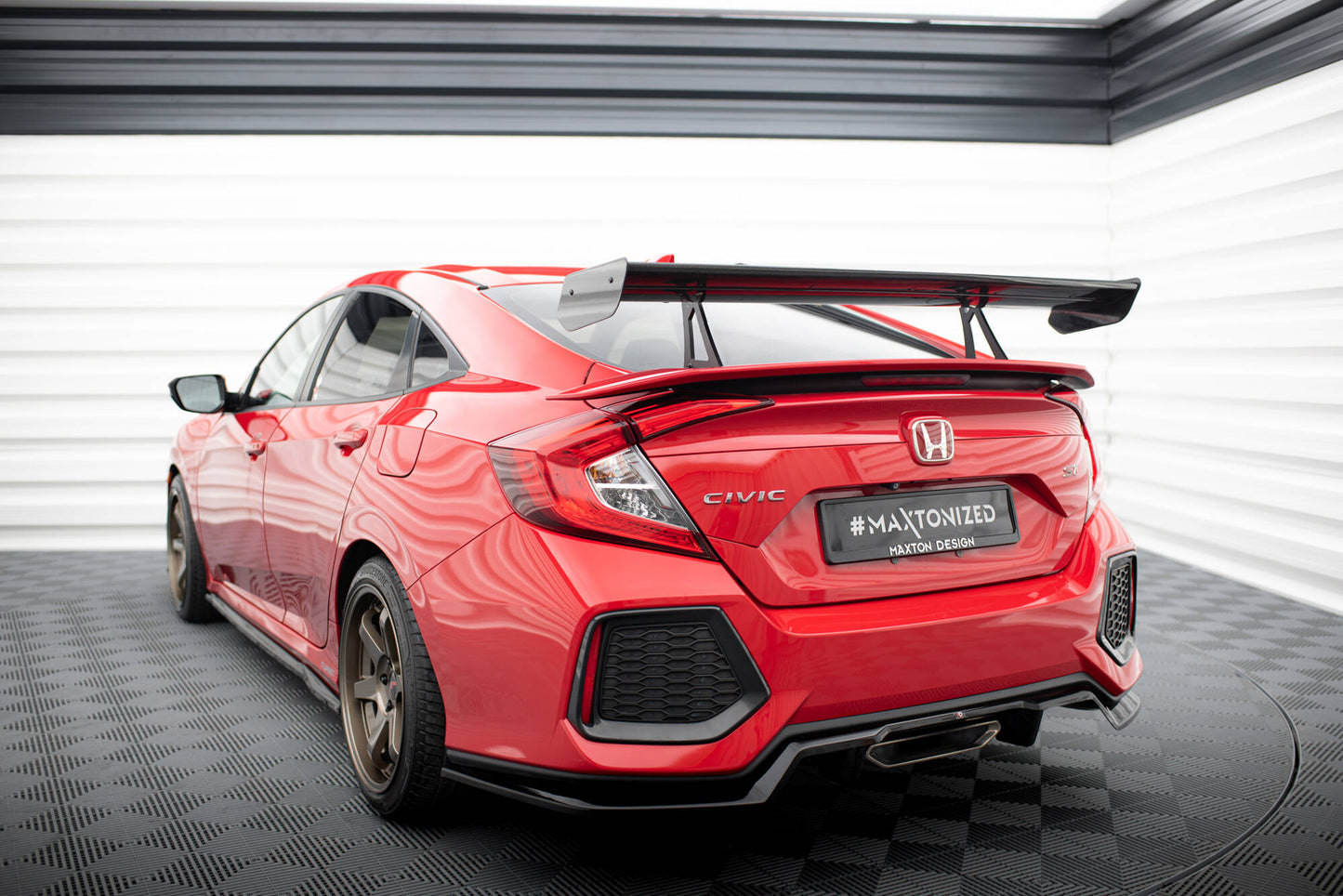 Carbon Spoiler With Upper Swan Mounting Honda Civic SI Mk10
