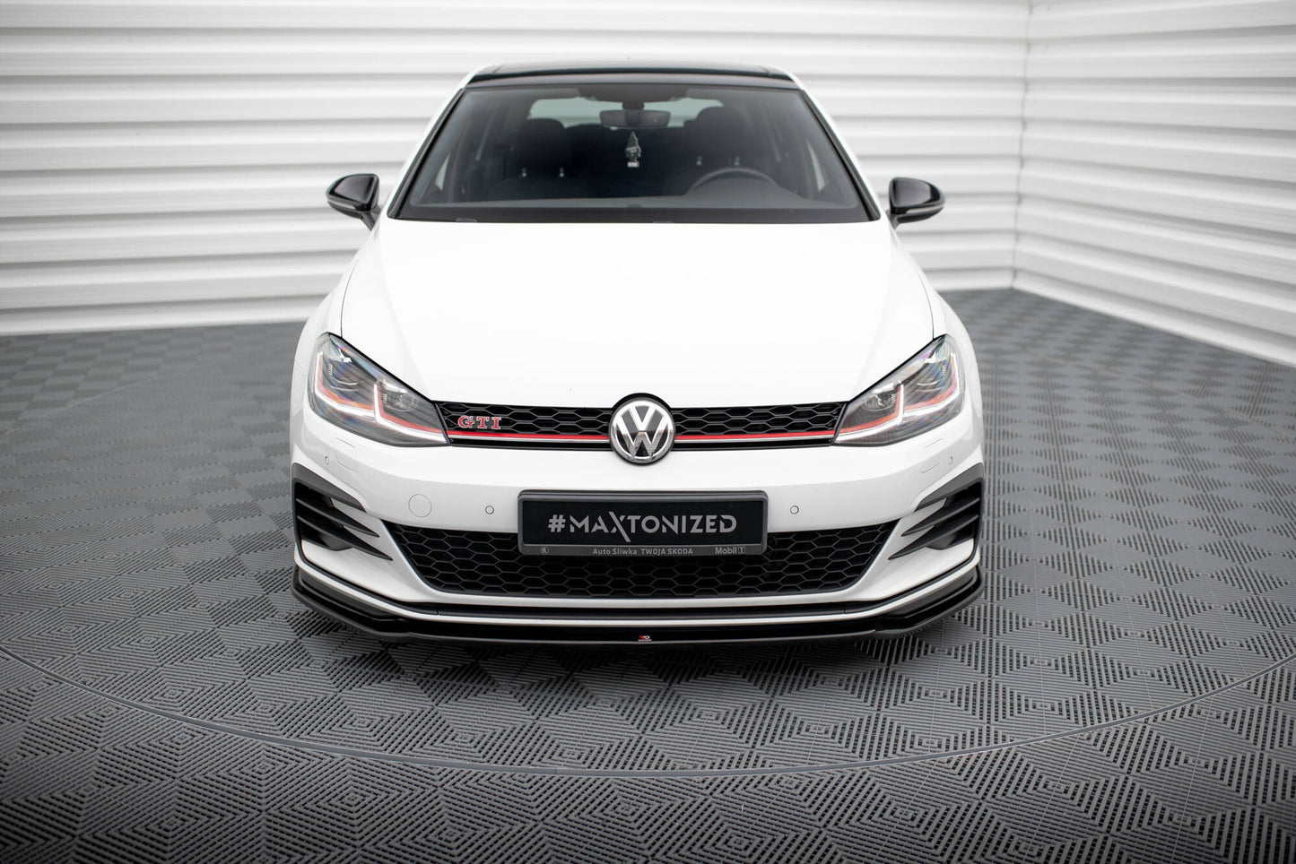 Front Ansatz V.2 für VW GOLF 7 GTI FACELIFT schwarz Hochglanz