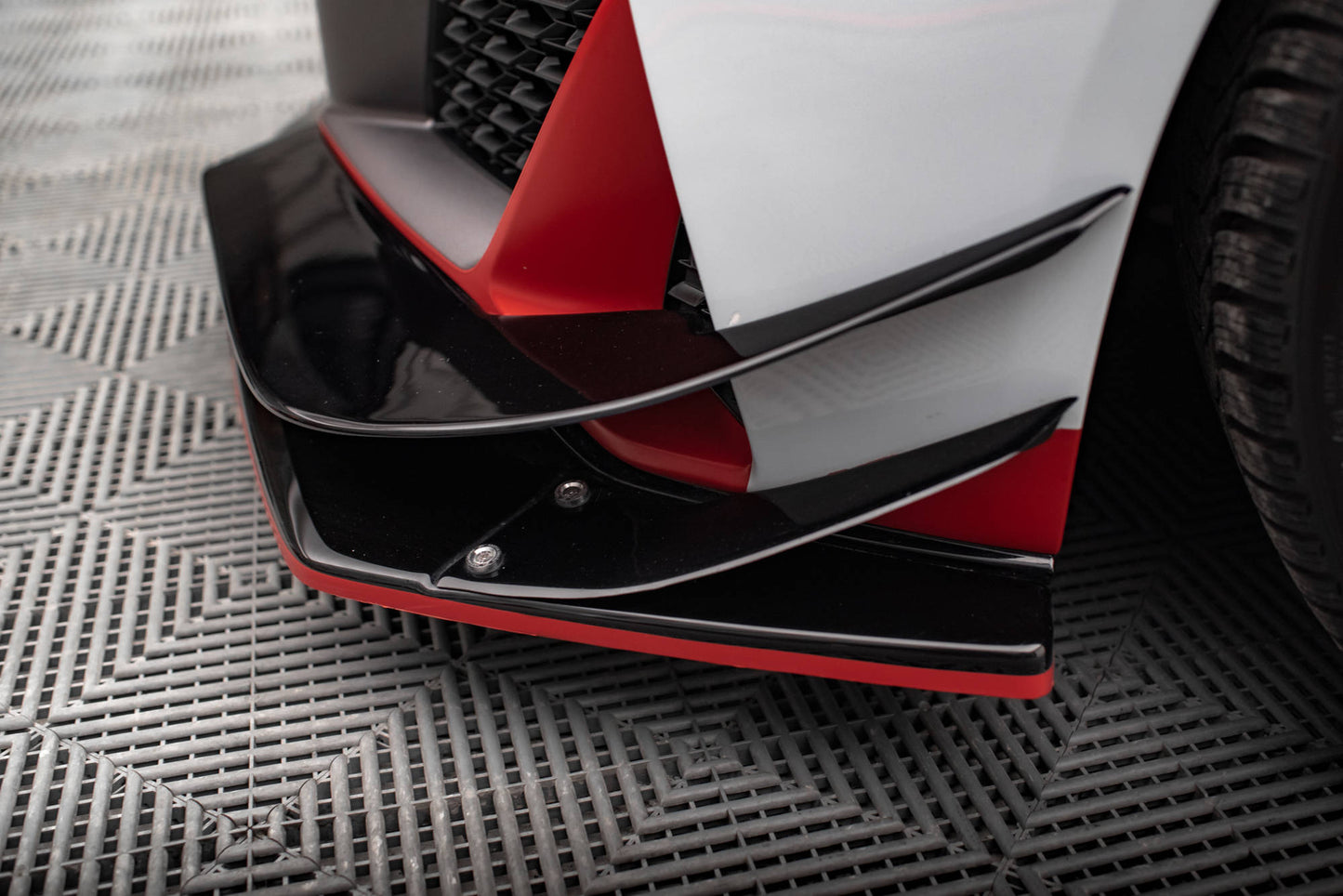 Upper Canards Audi R8 Mk2 Facelift schwarz Hochglanz