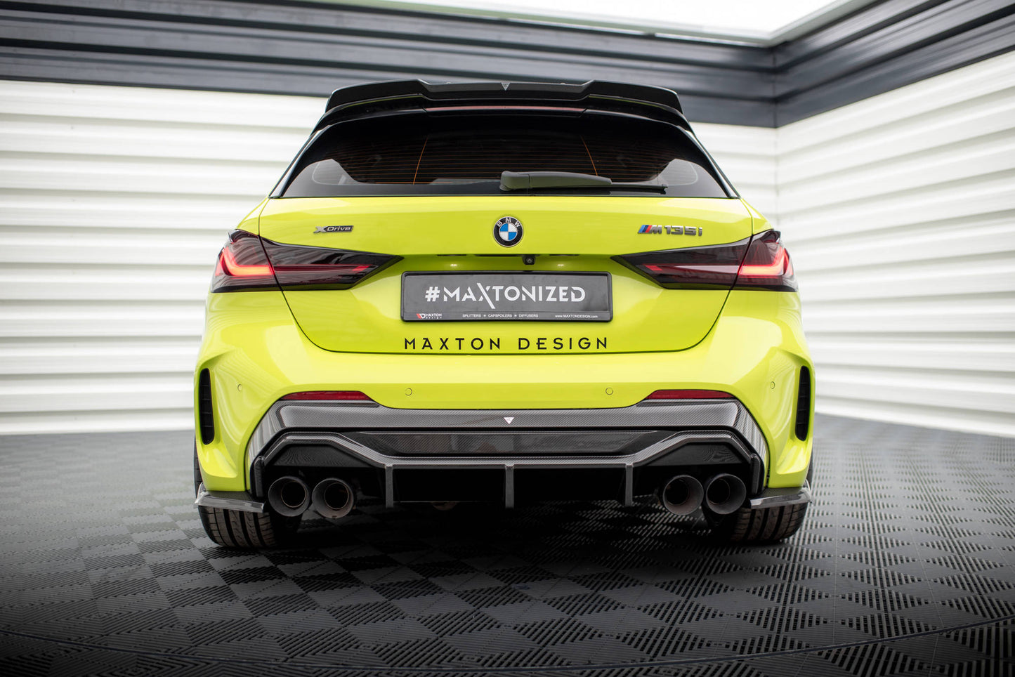Prepreg Carbon Fiber Diffusor Heck Ansatz V.1 für BMW 1er F40 M-Paket/ M135i