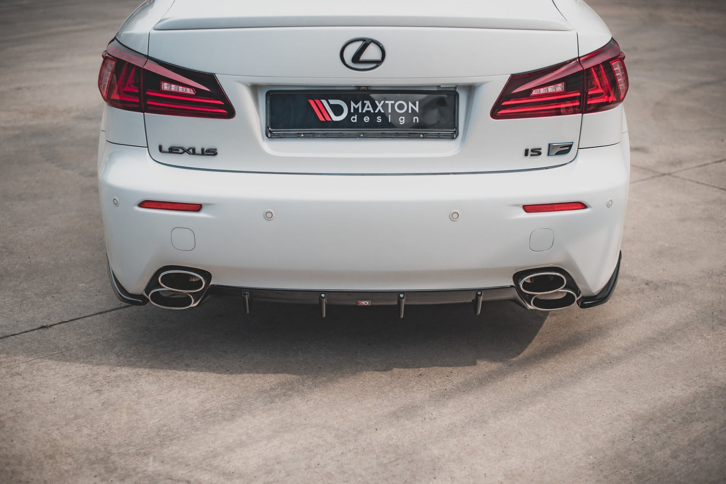 Diffusor Heck Ansatz für Lexus IS F Mk2 schwarz Hochglanz