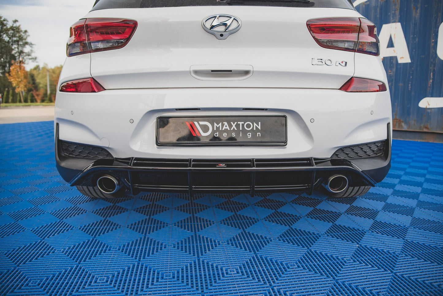 Diffusor Heck Ansatz V.3 für Hyundai I30 N Mk3 Hatchback schwarz Hochglanz