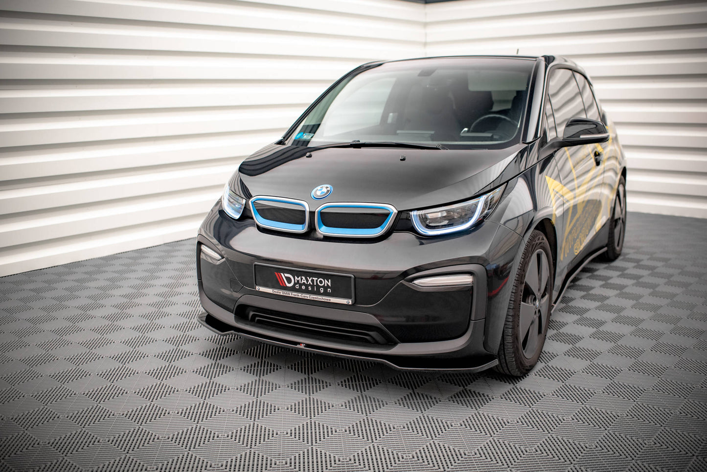 Front Ansatz V.1 für BMW i3 Mk1 Facelift schwarz Hochglanz